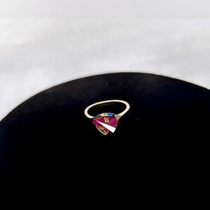 14k White Gold With Lab-Created Cultured Sapphire